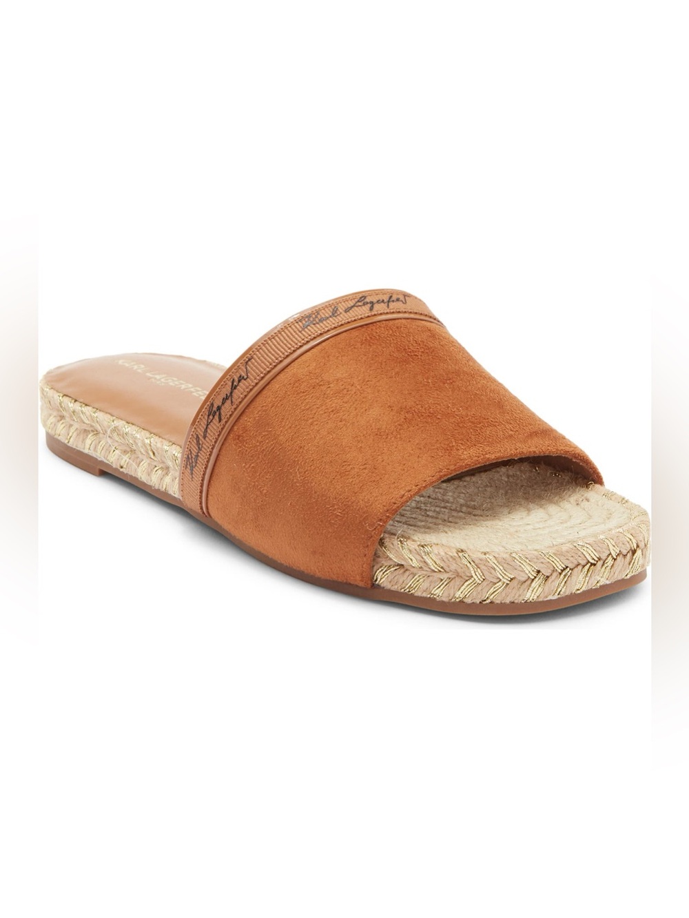 Karl Lagerfeld Paris Tarzana 2 Script Espadrille Slide Sandal